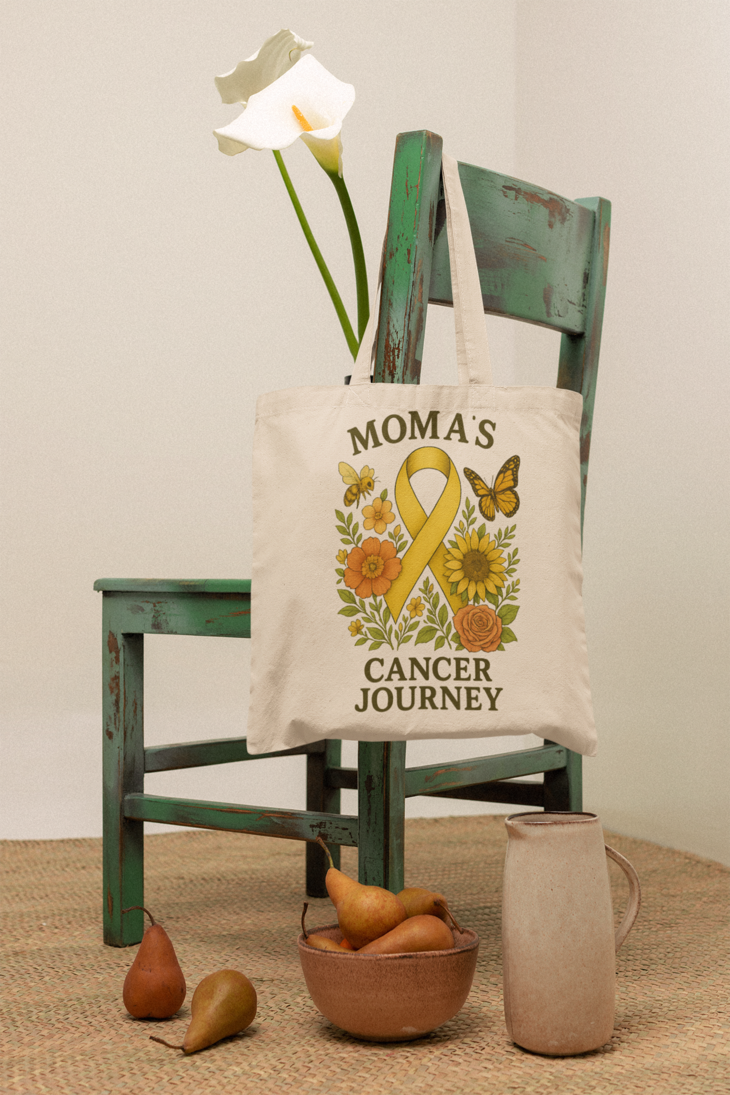 Moma's Cancer Journey- 100% Cotton Tote Bag
