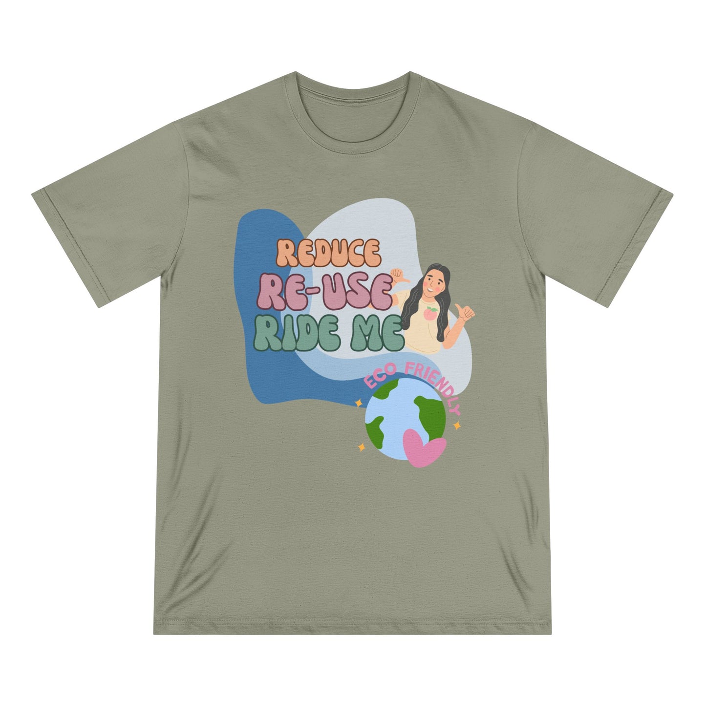 Eco-Friendly T-Shirt | Reduce, Reuse, Ride Me- 100% Organic Cotton Tee