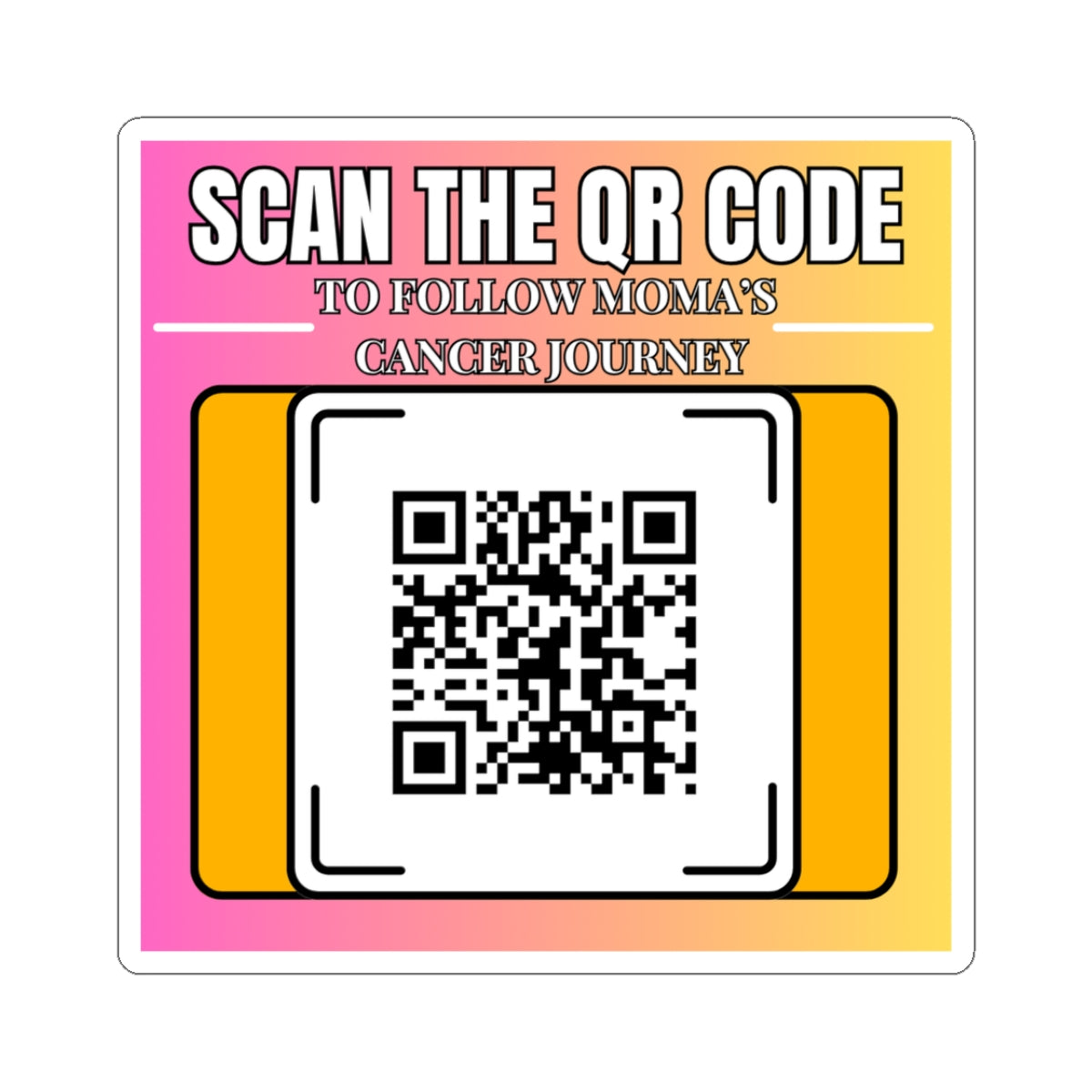 Moma's Journey QR Code Sticker for Awareness